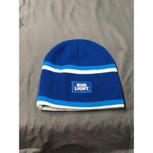 Bud Light Beanie - Warm Winter Time Ski Cap - 100% Poly - EUC